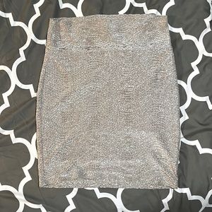 Brown/gold glimmer bodycon skirt